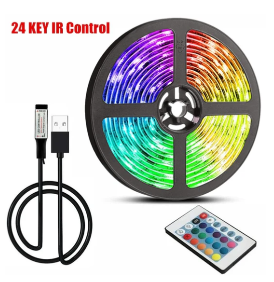 High quality 4 Meter/13.12 feet LED Light Strip RGB 5050 Color Changing LED Light Flexible Light Strip with 24keys Remote/Bluetooth App Control for Home Decor,Room Decor,Party Decoration TV Lighting Bedroom lighting Wall Lighting. 