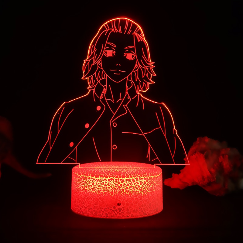Anime Tokyo Revengers Mikey Lamp Manga Figure Room Setup Kids Avengers ChristGift Bedroom Decor RGB 3D Night Light Draken. 