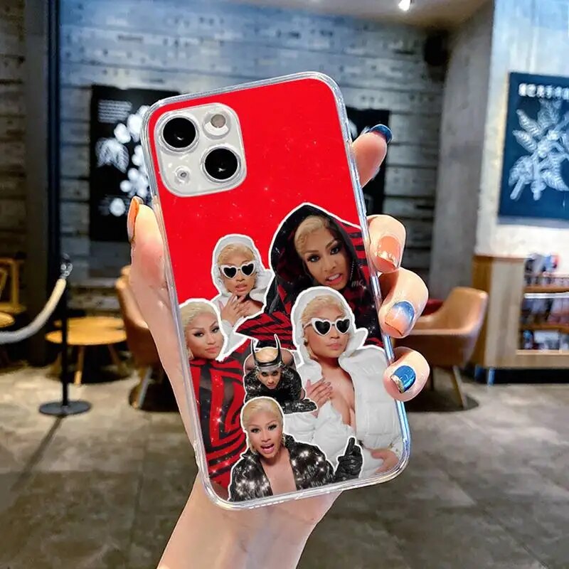 Nicki Minaj Rapper Phone Case Transparent soft For iphone 11 13 12 14 15 pro max mini plus. 