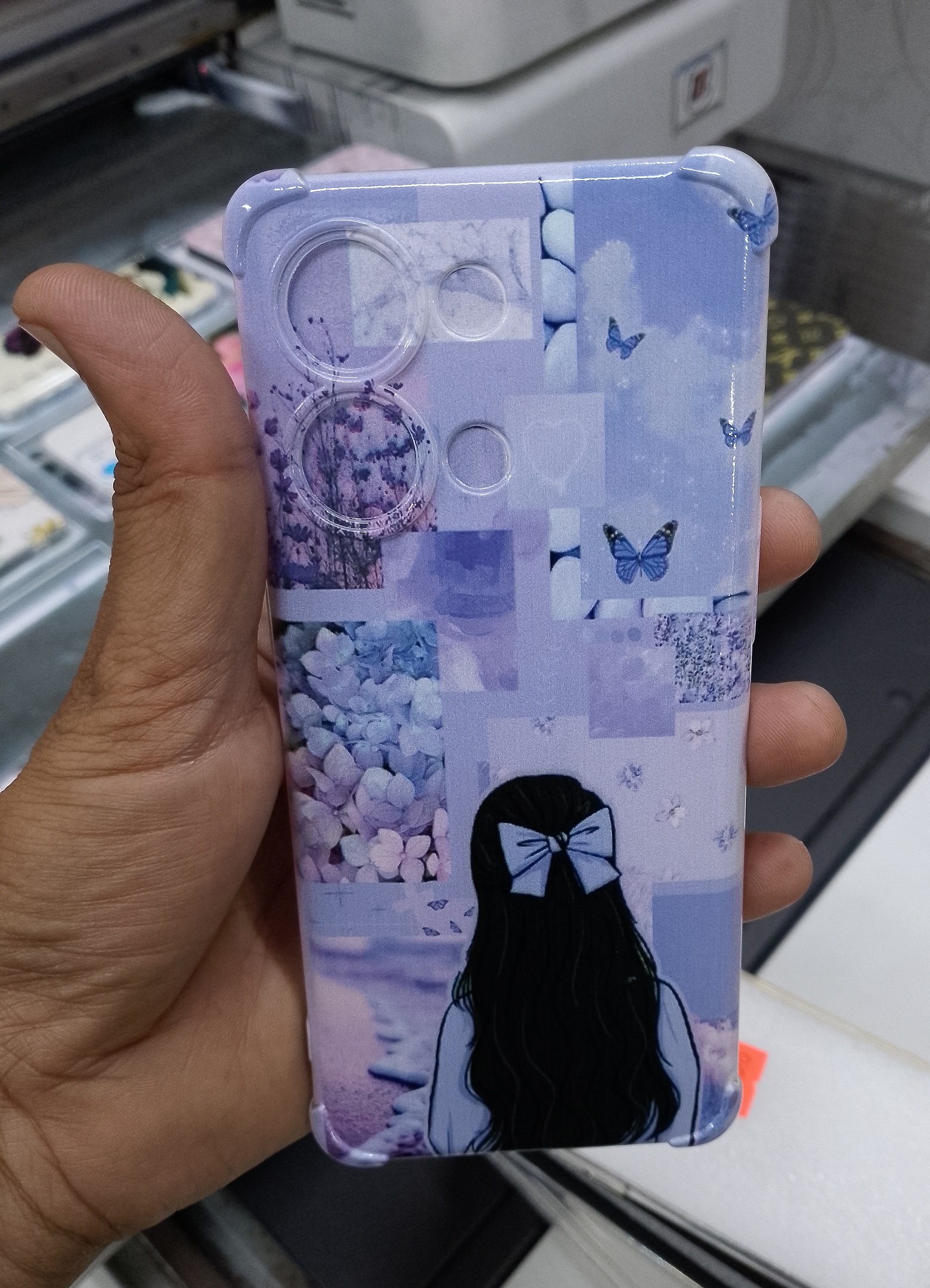 Custom Printed Silicon Soft Phone Cover with Personal Photo - Durable, Protective Case. 