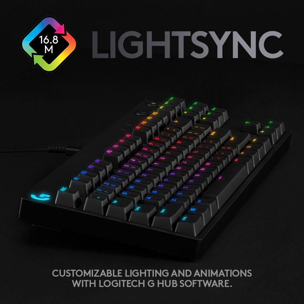 Logitech G PRO Gaming Keyboard with GX Clicky Switches. 