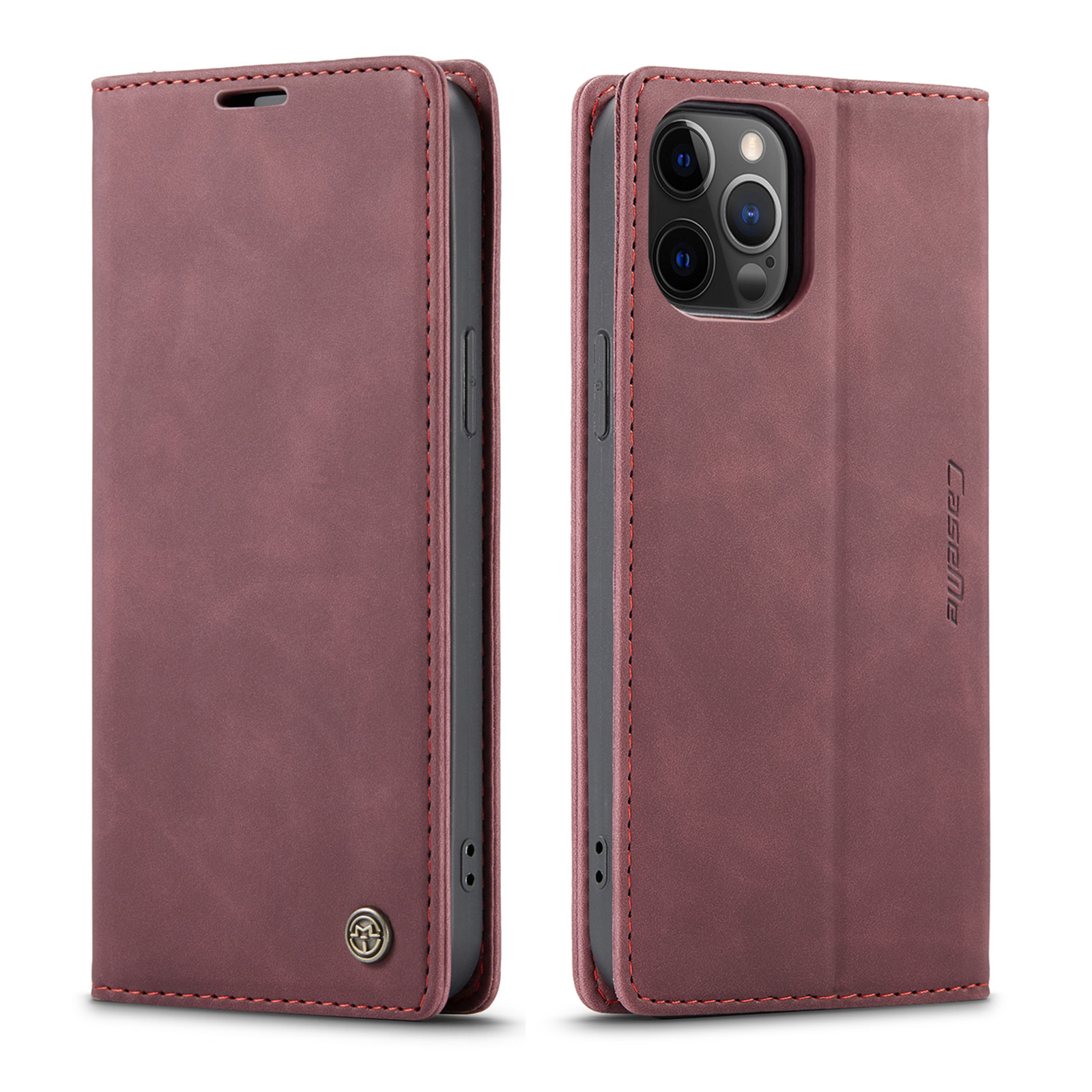 High Quality Retro Magnetic Flip Leather Case For Apple iPhone 12 Pro Max Phone Case Wallet Card Cover. 