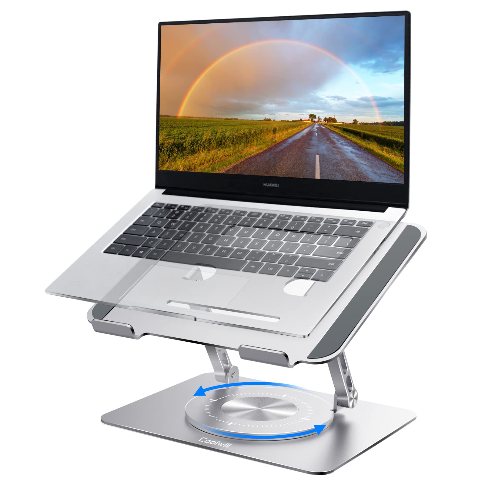 Laptop Stand with Cooling Fan v4.0 Aluminum Laptop Stand with 360°Rotating. 