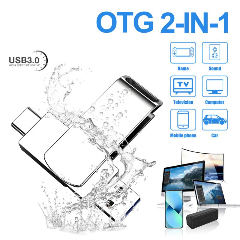 Xiaomi 2TB 1TB U Disk Mobile Phone Pendrive High Speed Usb 3.0 Flash Drive Type-C Computer Dual Interface Metal Flash Memory. 