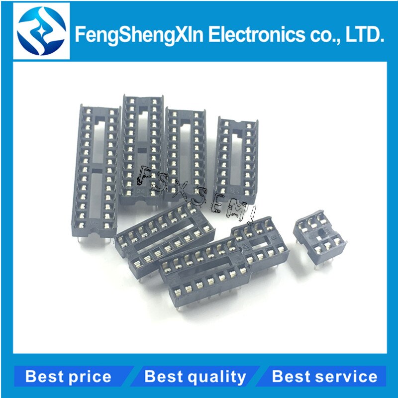 5Pcs- 16 Pin IC Base 16 Pin PCB Mount Low Cost IC Socket DIL DIP IC Socket PCB Mount Connector Adapters Solder Type IC Base Socket For 16 Pin IC Electronics Circuitry & Parts. 