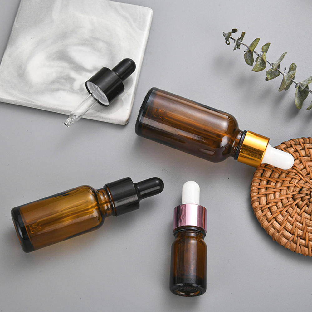 Liquid Brown Drop Bottles Aromatherapy Bottle With Dropper Empty Essential Oil Bottles Aromatherapy Liquid Bottles Refillable Brown Glass Bottles. 