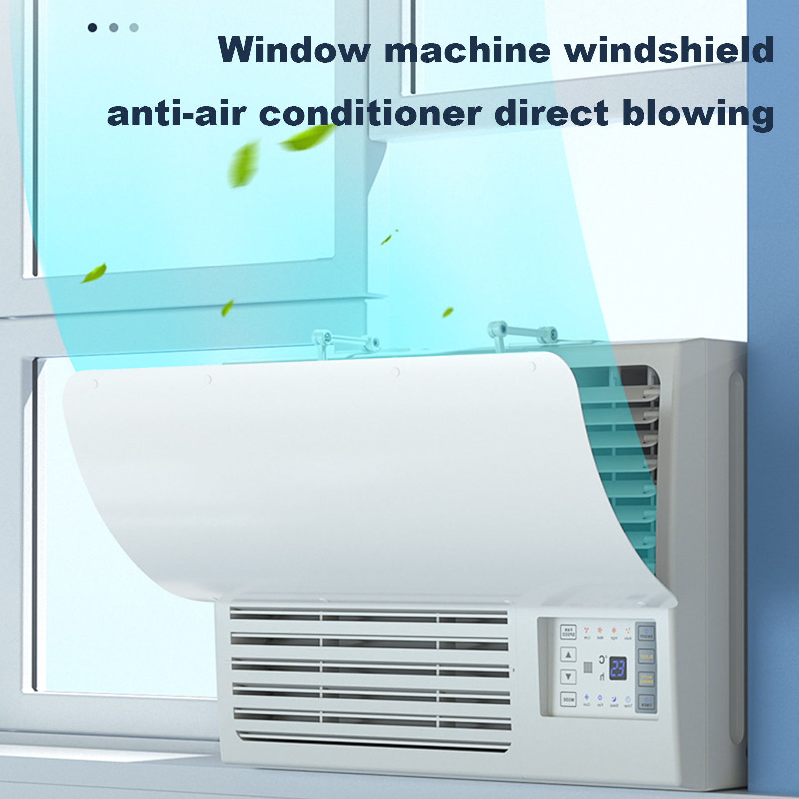 Air Conditioner Windshield Adjustable Air Conditioning Baffle Deflector for Window Ac Windshield Anti-wind Baffles for Universal Air Conditioners Easy Installation Air Conditioner Baffle. 