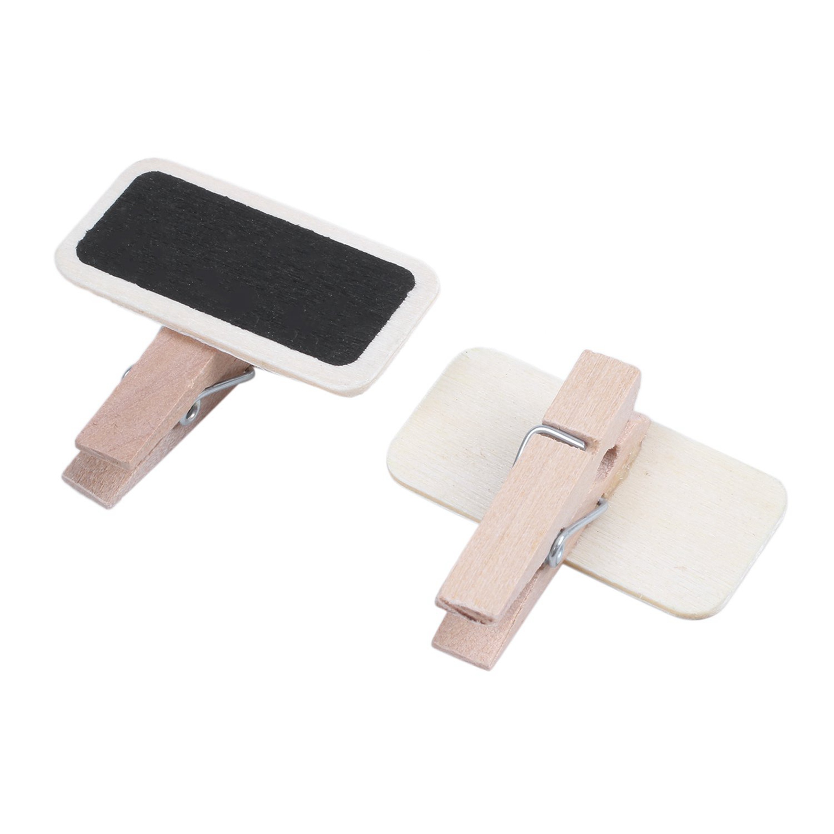 100x Mini blackboard wood message rectangle clip clip panel card memos label brand price place number table
