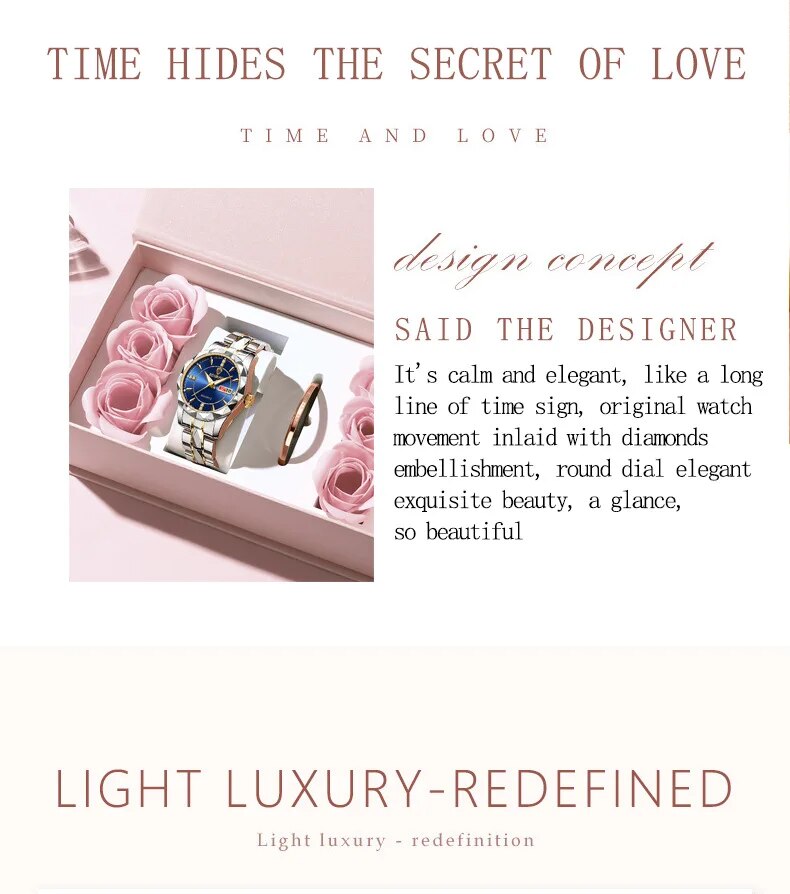 BINBOND Luxury Ms. Watches Business Top Brand Ms. Wristwatch Waterproof Luminous Date Week Quartz Ms. Watch High Quality. 