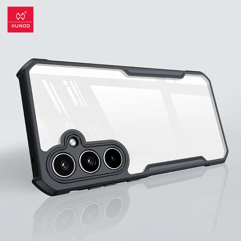 Xundd // Galaxy A55 5G // Beatle Clear Hybrid Shock Proof Armor Case for Samsung Galaxy A55 5G Xundd Back Case - Black