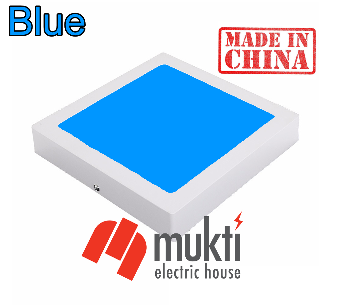Imported China 6 Watt Square Surface Panel Blue Color Down led light Wall Mounted Ceiling 6W. 