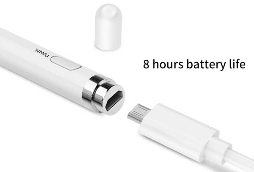 WIWU Picasso Active Stylus P339 Universal Capacitive Touch Screen Stylus Pen for iOS & Android- white. 