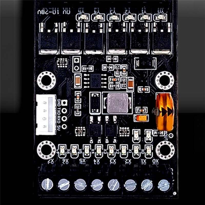 FX1N-14MT PLC Industrial Control Board Replacement Spare Parts Case+USB-TTL Cable PLC Analog Input/Output with Guide Rail. 