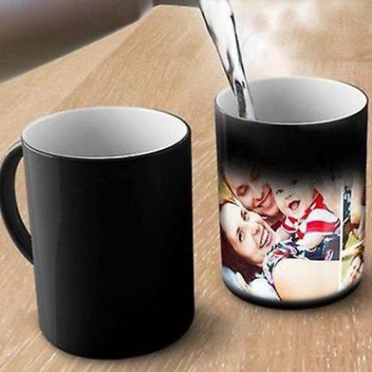 Customized Magic Mug With Photo- Logo- Or Text - Create Your Own Personalized Coffee Mug. Free Home Delivery. 