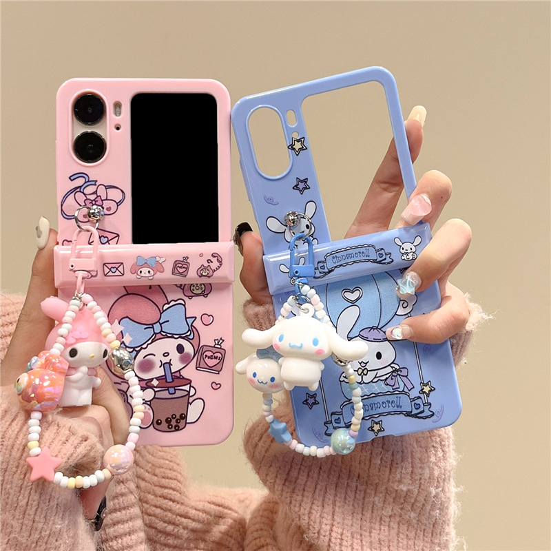 New cute cartoon OPPO Folding Hard Shell Three-Piece Suit OPPO find N2/N3 flip Phone case