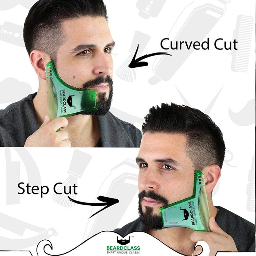 Men Beard Shaping Styling Template Beard Hair Combs Men Shaving Tools Hair Beard Trim Template Style Brush Beard Comb. 
