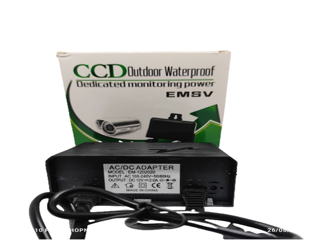Power Adapter CCD AC DC Charger Adapter AC 220v to DC 12V 2A Outdoor Waterproof for Monitor CCTV CCD Security Camera. 