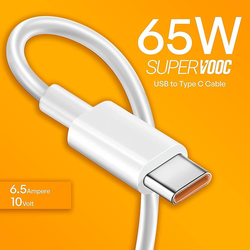 Realme  Cable 80W 65W Usb Type C Super Dart Vooc Charger Cable Realme Gt NEO 5 3T 3 2 GT2 Pro 11 9 10 pro plus C55 C53. 