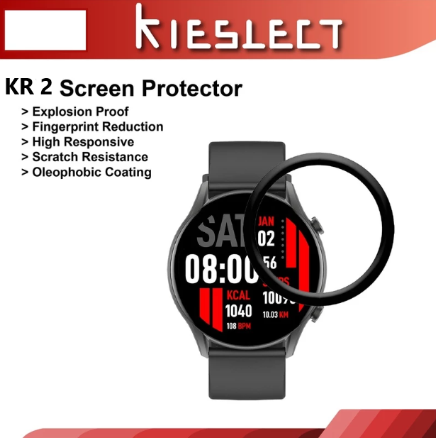 For Kieslect KR 2 Smartwatch PMMA Plastic Full Coverage Screen Protector. 