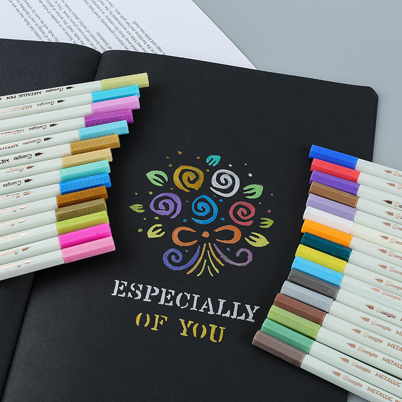 Guangna 6510 metallic color marker pen set color ceramic painting DIY photo album signature sign-in pen