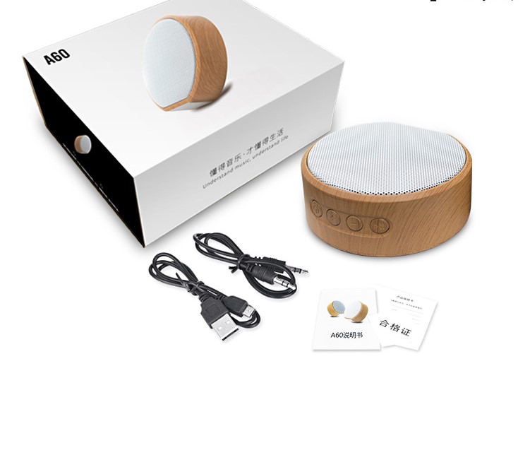 Ahşap Bluetooth hoparlör Taşınabilir Açık Kablosuz Mini Bilgisayar Bluetooth Ses Kutusu Desteği AUX TF Kart iPhone Android için. 