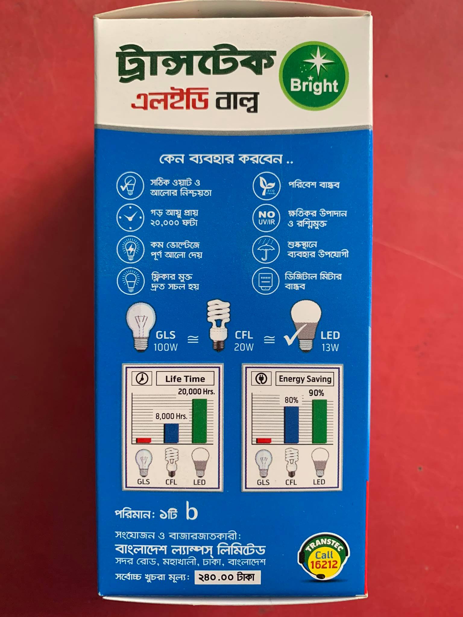 TRANSTEC Bright LED Light 13 Watt. 