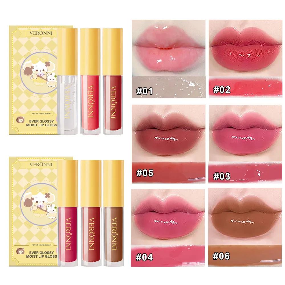 VERONNI 3 Pcs Lipstick Set Makeup for Women Waterproof Long Lasting Cosmetics Korean Makeup Matte lipstick