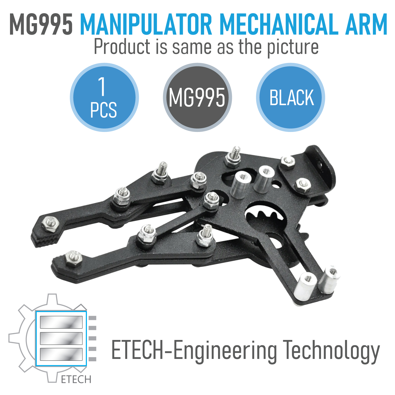 Arduino Robot 6 DOF Robot Manipulator Metal Alloy Mechanical Arm Clamp ...