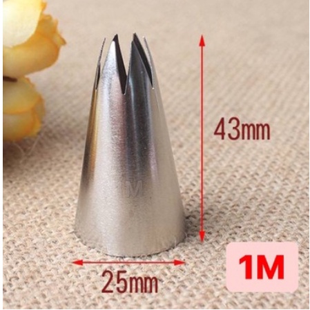 1M 2F 2D Nozzle Tip for Cake Icing Buttercream Pastry Piping Tip Cake Decorating Baking Tool Set. 