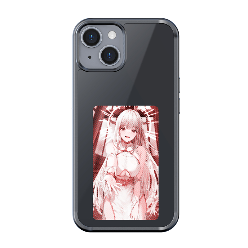 New-tech NFC Function Phone Case For iphone 15 14 13 Pro Max DIY Cases E ink Screen Phone Cover Cartoon Girl Fundas Battery Free. 