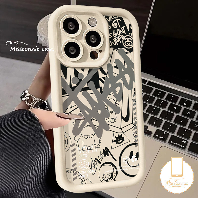 Trendy Brand Stussy Case For Realme C51 C65 C11 C53 C55 C25Y C67 C21Y 5s 11 6i 7i 5i 9i 8i C15 C35 C33 C20 C25 C12 Note 50 C30 C20A C31 C17 C21 Graffiti Cute Smiley Soft Cover. 