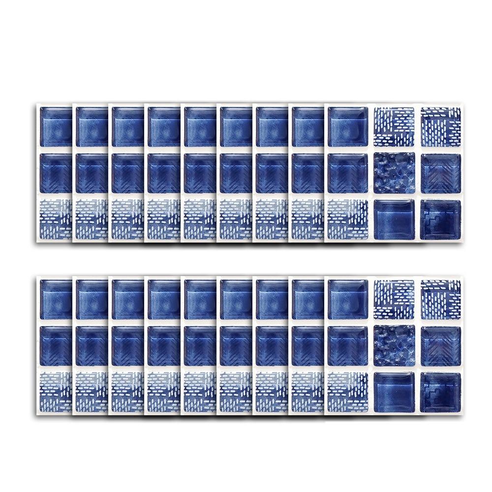 18 Pcs Self Adhesive Mosaic Tile Sticker Kitchen Backsplash
