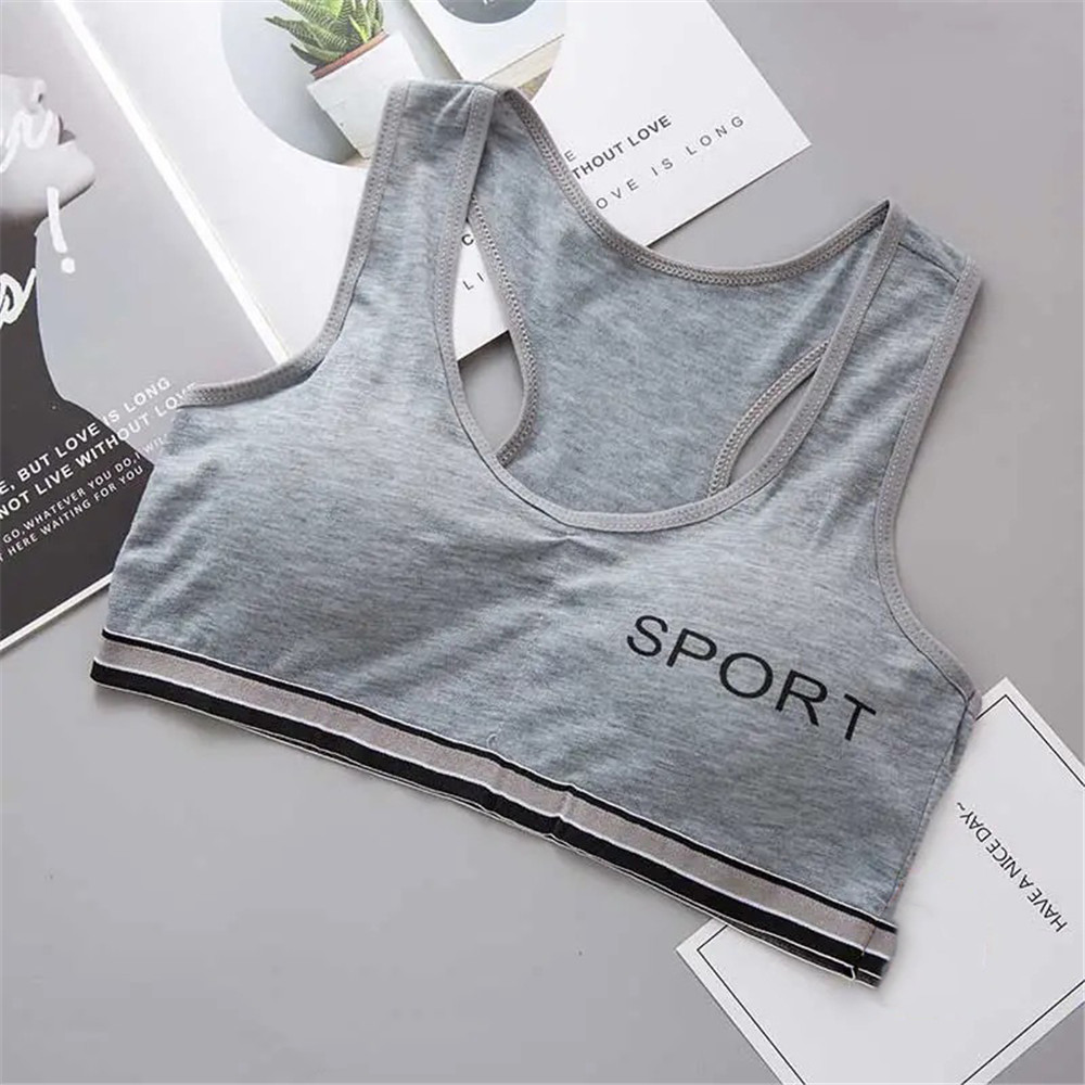 Children Care Solid Color Girl Bra Teenage Young Underwear Kids Girls