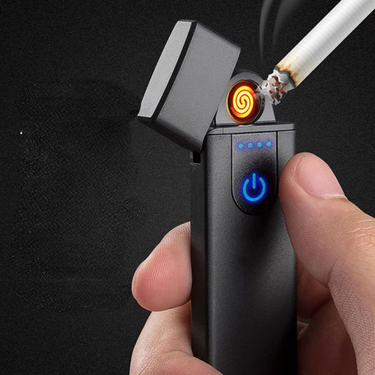 Rechargeable fingerprint electric coil lighter. 