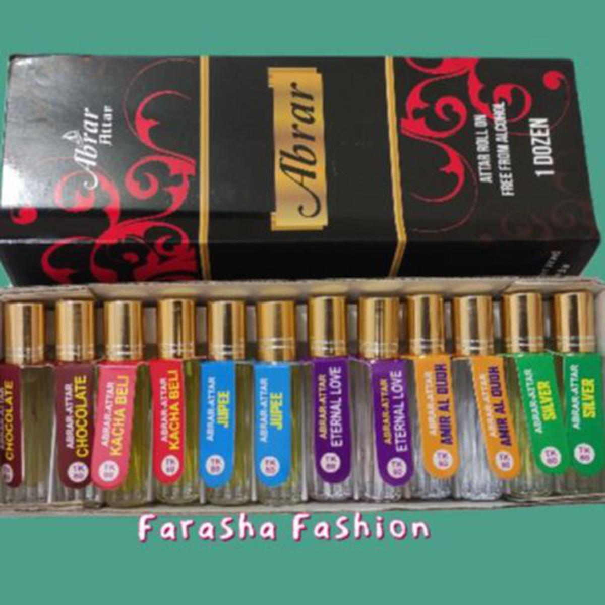 Attar for Men Abrar Attar 3 ml - 12 PC 6 Different Fragrance