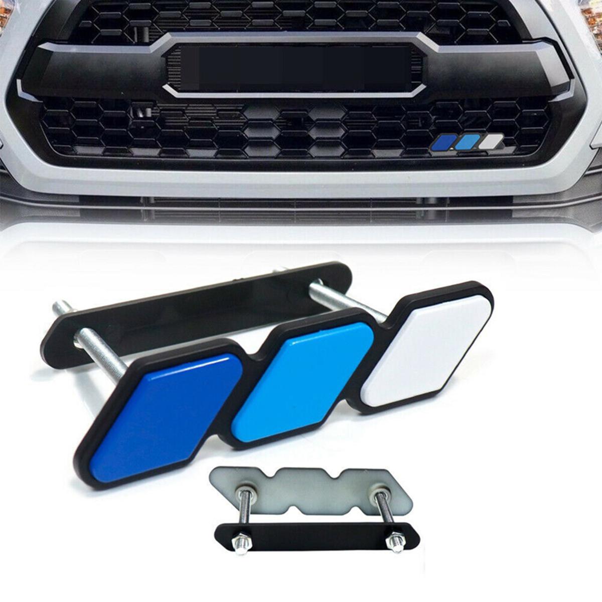 【Xiaofeng】for Toyota Sequoia Highlander Front Grille Badge Tri-Color Emblem Badge with Mounting. 