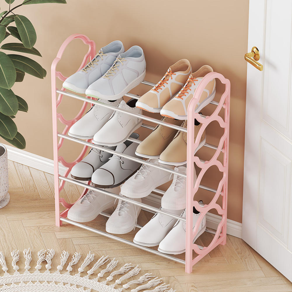 Lace Shoe Rack Four-layer Shoe Shelf Multi-layer Shoe Cabinet Dustproof Shoe Hanger Space-saving Shoe Rack. 