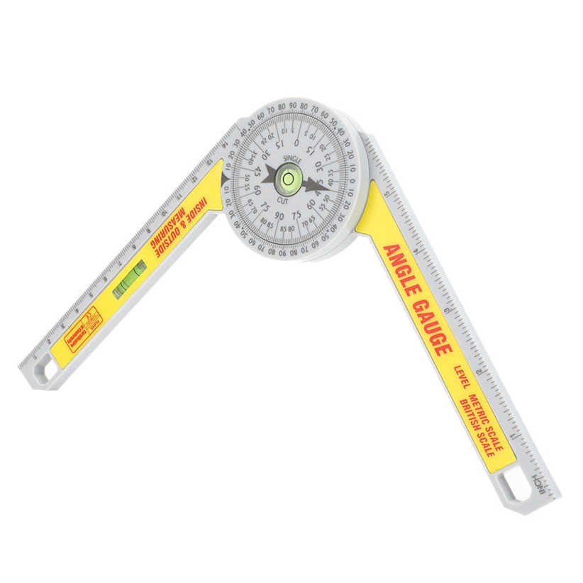 Angle Gauge Miter Saw Protractor Engineering Plastic High Accuracy Measuring Ruler Tool for Outdoors. 