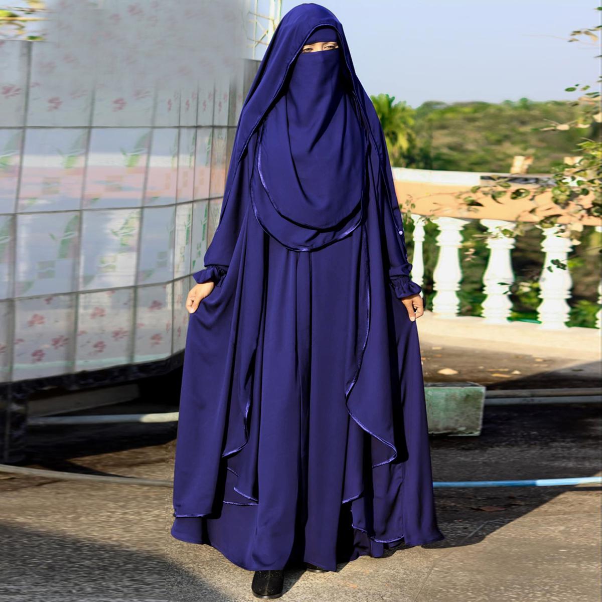 High-Quality Khimar Niqab Borkha Set Dubai Charry Fabric - Comfortable and Suitable for All Seasons and Occasions