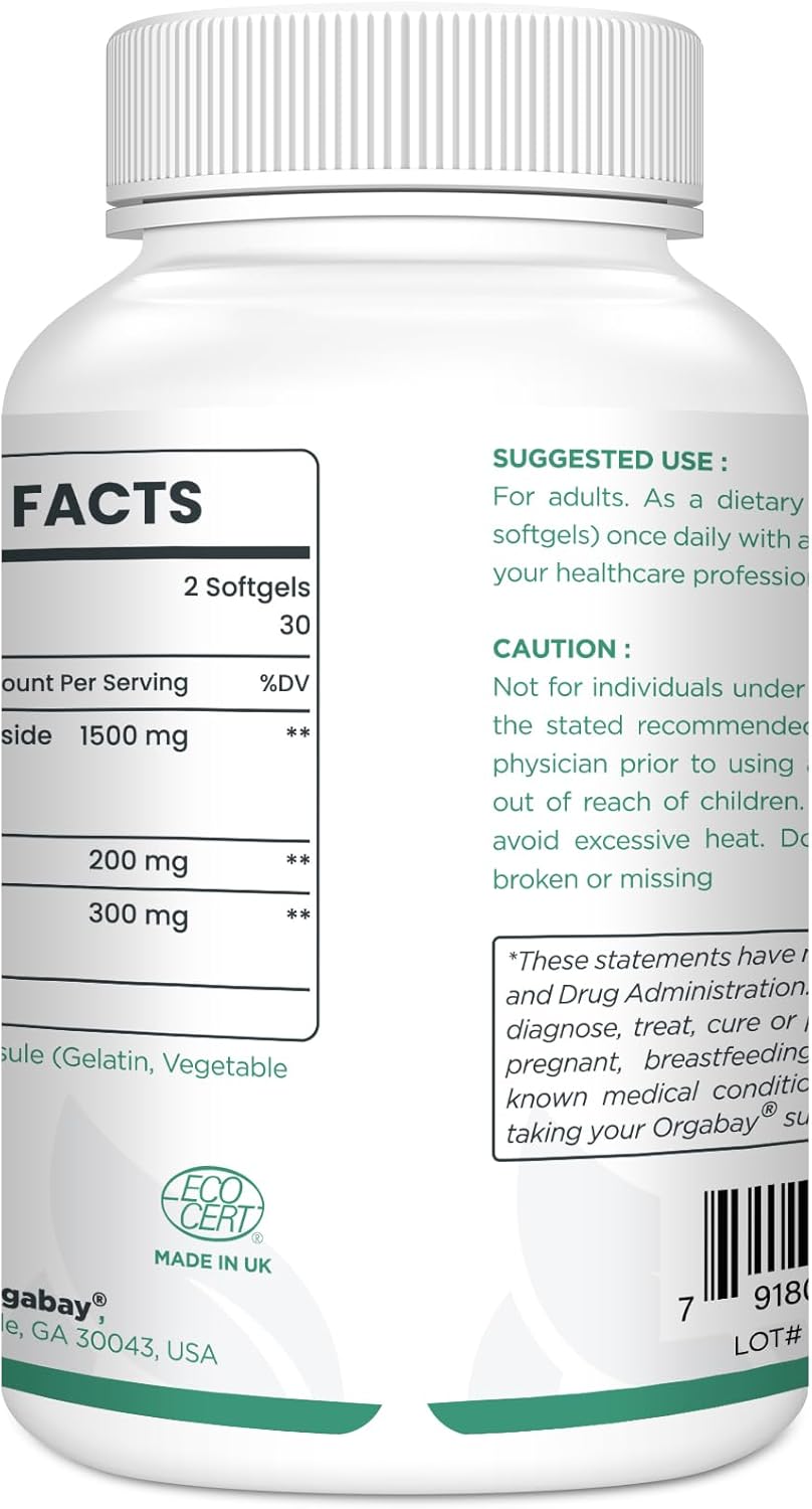Orgabay Liposomal Nicotinamide Riboside 2000 MG  60 Softgels. 