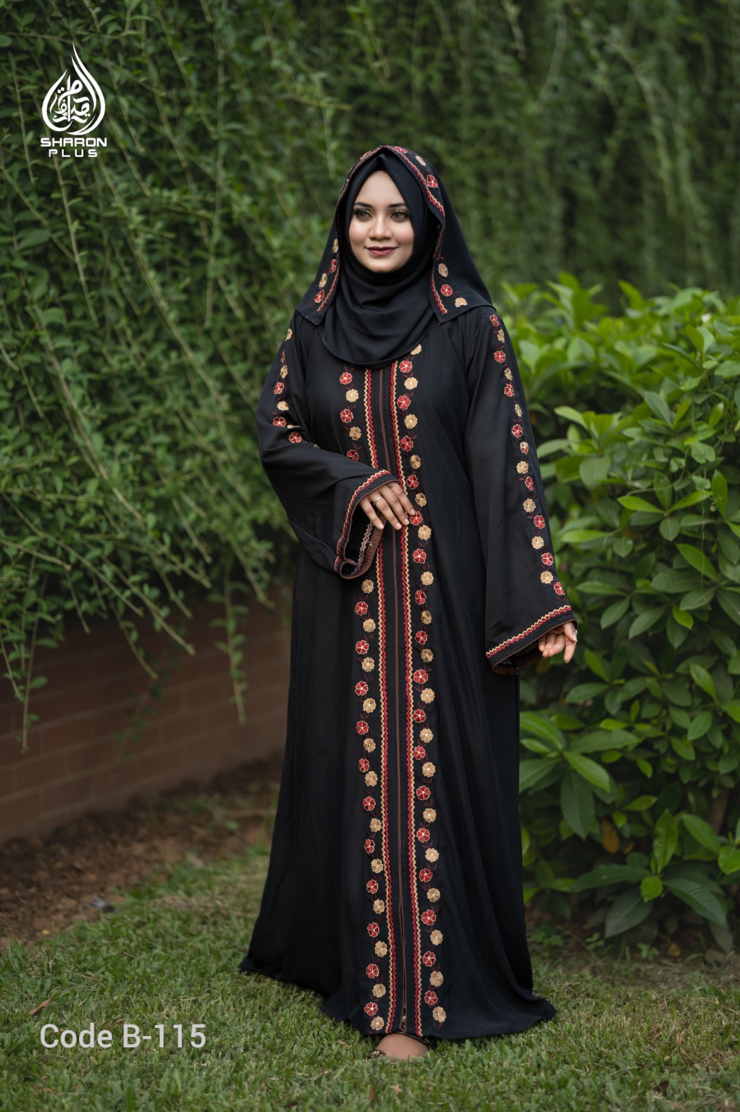 Dubai Cherry Cotton Silk Borka for Women with Hijab