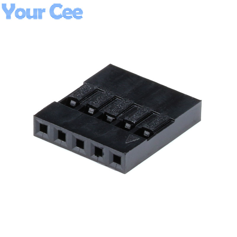 100pcs Dupont Head 2.54mm 5P 1X5P Dupont Plastic Shell Pin Head Connector Jumper Wire Cable Housing Plug Female