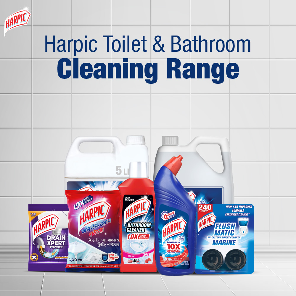 Harpic Toilet Cleaning Liquid 250ml, 10X Advanced formula, 5-minute Action. 