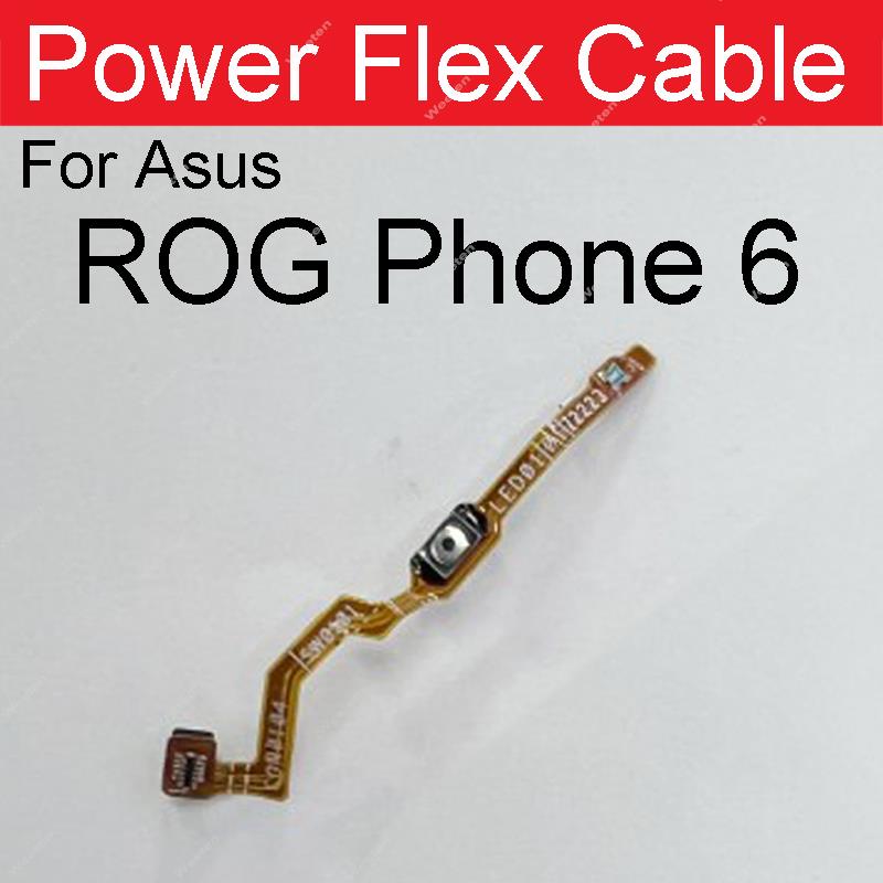 For Asus ROG Phone 6 Power Volume Button Flex Cable On Off Power Volume Side Keys Flex Ribbon Parts. 
