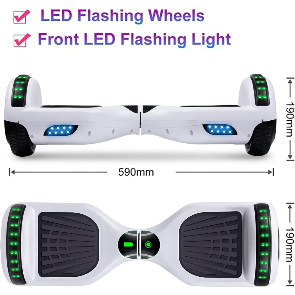 Hoverboard for Kids Ages 6-12 Motorized Kick Scooter With Built-in Bluetooth Speaker and 6.5. 