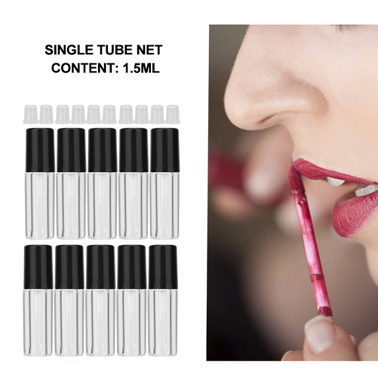 1.5ml Mini Lip Gloss Tubes Stick DIY Container Empty Bottles. 