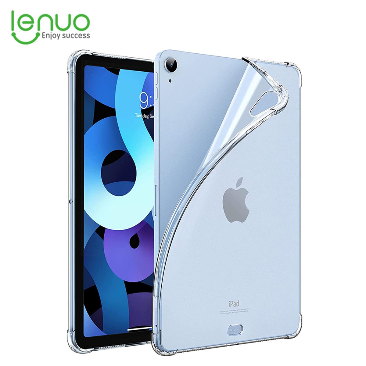 Lenuo Shockproof Silicone Case For Apple iPad 2 / 3 / 4 Wi-Fi Soft Transparent Back Cover