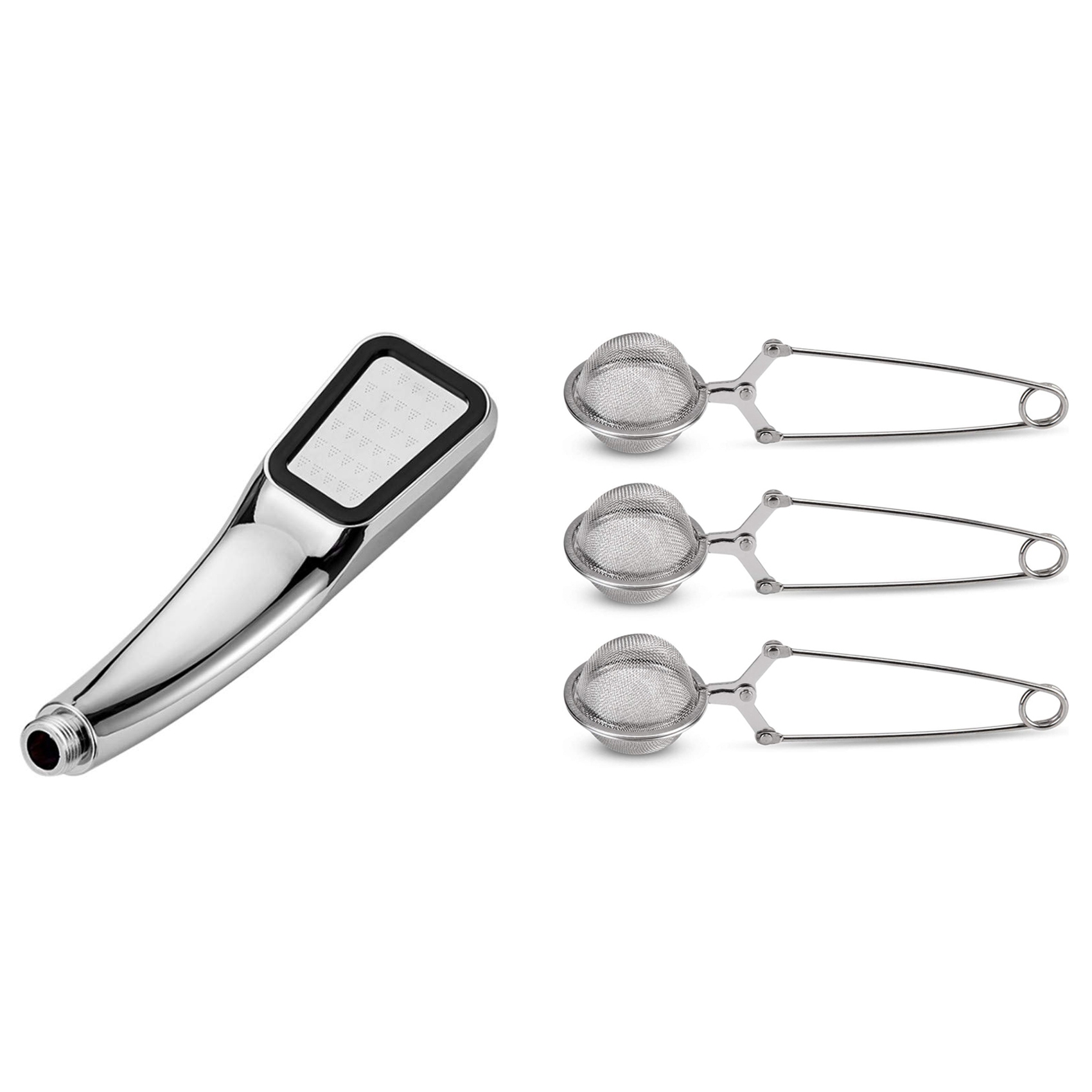 Tea Strainer,3 Pack Premium Tea Strainer and Handle with High-Pressure Shower Rain Showerhead Bathroom Showerhead