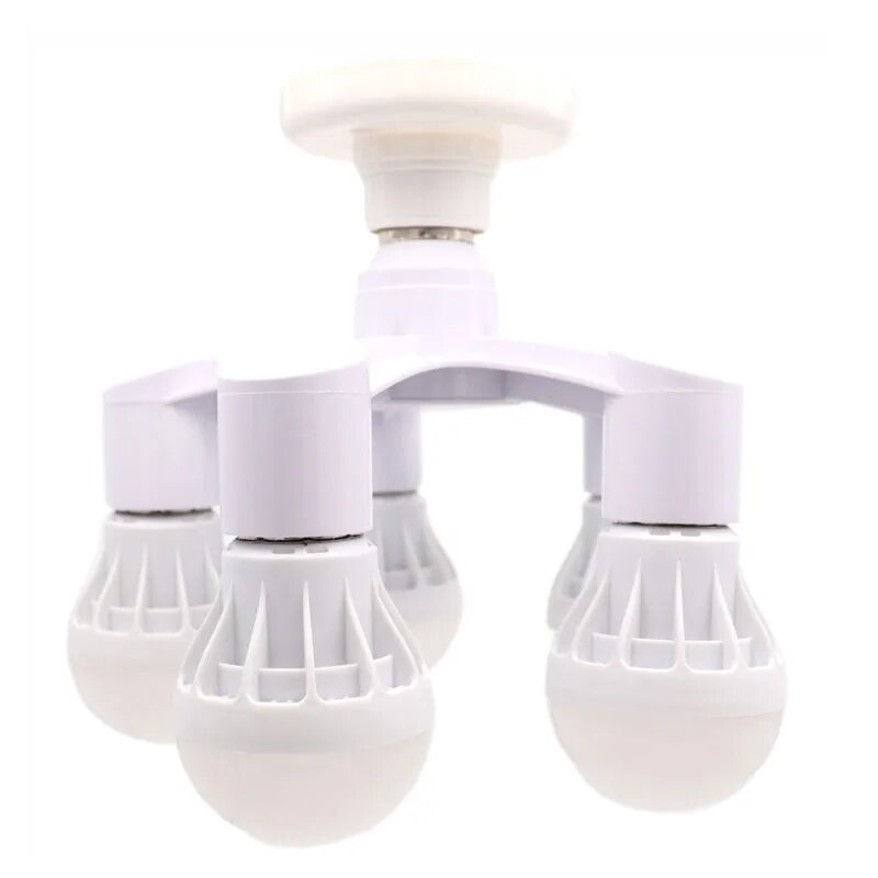 Universal E27 to 7E27 6E27 4E27 2E27 LED Light Lamp Holder 5E27 Screw Bulb Lamp Head Conversion 2E27 Extension Lamp Base White. 