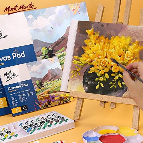 Mont Marte Canvas Pad 10 Sheet A5 (5.8 x 8.3in). 